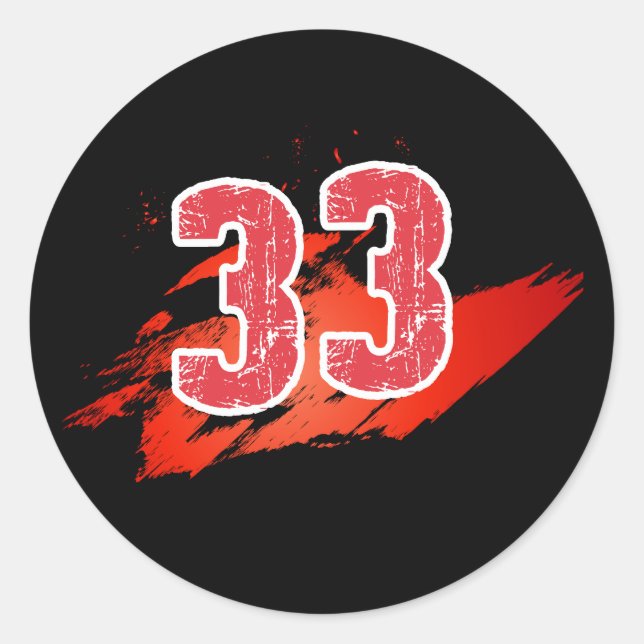 Redonda Número - pegatina (Anverso)