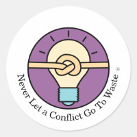 Nunca dejen que un conflicto llegue a un pegatina 