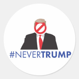 Redonda Nunca Trump Pegatina