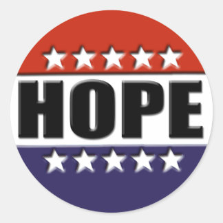 Redonda Obama Hope Pegatina