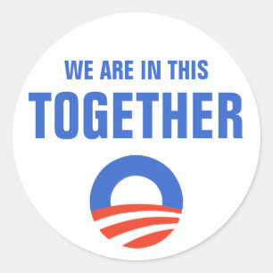Redonda Obama somos en este juntos pegatina