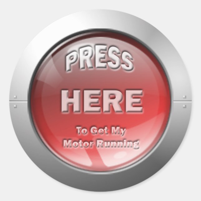 Redonda Obtener mi Pegatina de funcionamiento del motor (Anverso)