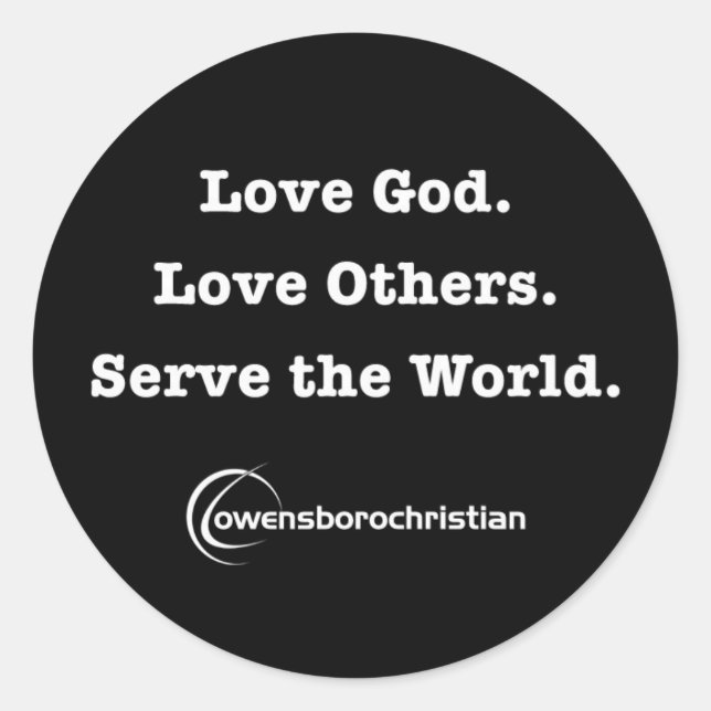 Redonda OCC Mission Pegatina Black 3" (Anverso)