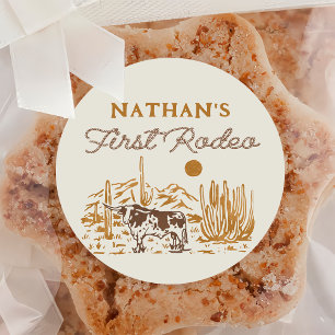 Redonda Occidente salvaje Primero Rodeo Primer Pegatina de