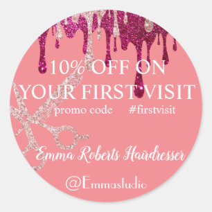 Redonda Oferta de venta de descuento Pegatina redondo clás