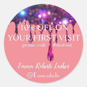 Redonda Oferta de venta de descuento Pegatina redondo clás