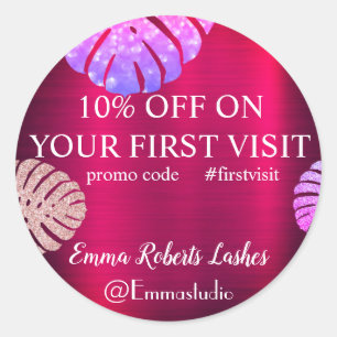 Redonda Oferta de venta de descuento Pegatina redondo clás