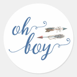 Redonda Oh Boy Tribal Pegatina