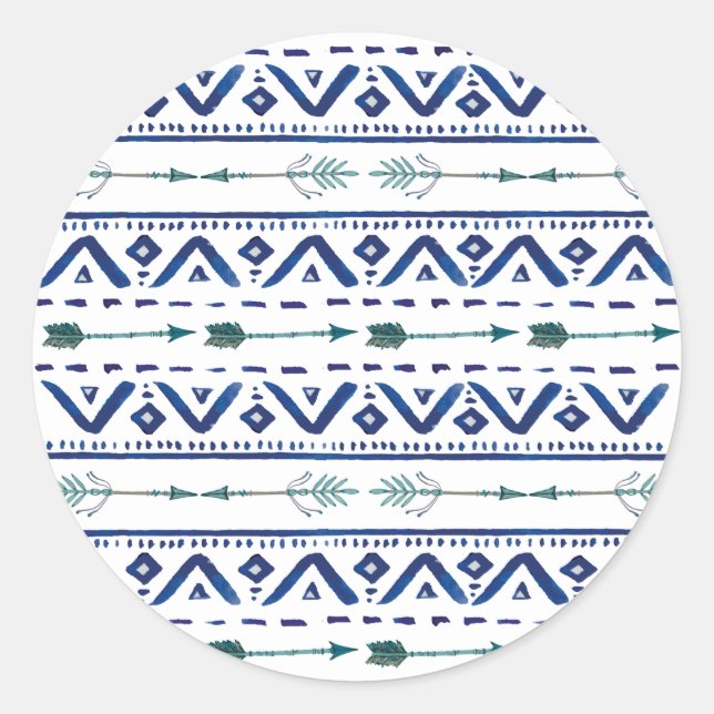 Redonda Oh Boy Tribal Pegatina (Anverso)