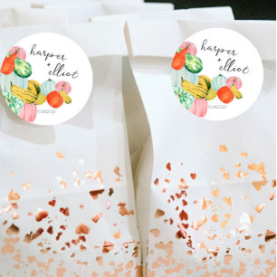 Redonda ¡Oh, Mi Gourd! - Pegatina Baby Shower Multi-Use Fa