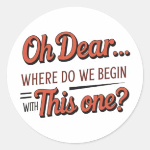 Redonda Oh Querido Pegatina