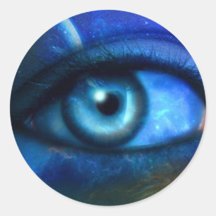 Redonda Ojo en el pegatina del universo