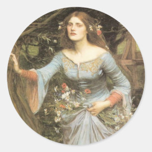 Redonda Ophelia Pegatina grande
