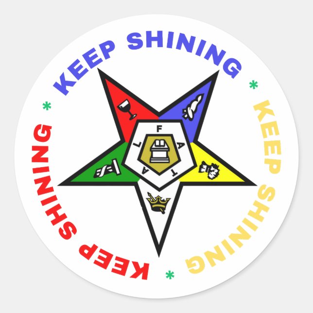 Redonda Orden del Pegatina de la Ronda de Estrella del Est (Anverso)