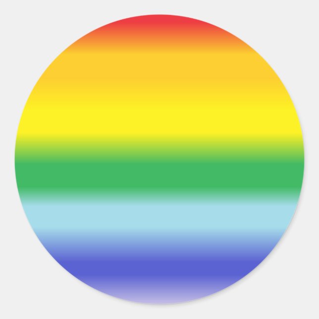 Redonda Orgullo Pegatina arcoiris (Anverso)