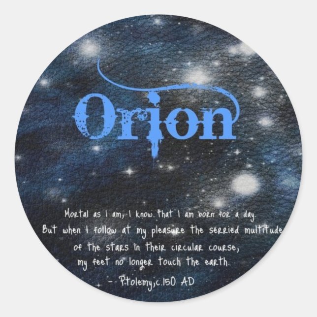 Redonda Orion Pegatina (Anverso)