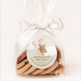 Redonda Oso de peluche con Pegatina de globos