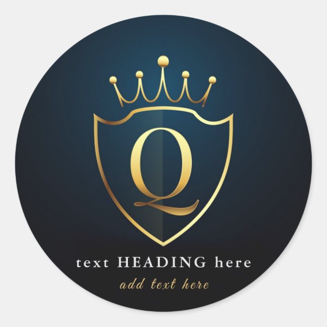 Redonda P - Letra Monograma Pegatina redondo (Anverso)