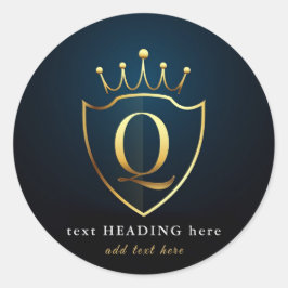 Redonda P - Letra Monograma Pegatina redondo