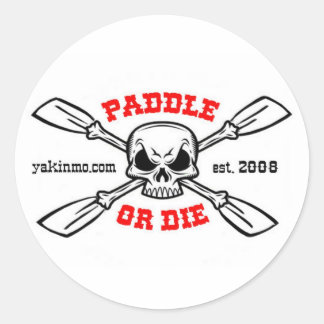 Redonda Paddle o muere Yakinmo.com Pegatina