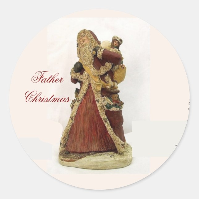 REDONDA PADRE CHRISTAS PEGATINA (Anverso)