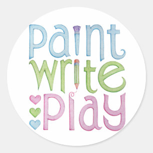 Redonda Paint Write Play Pegatina