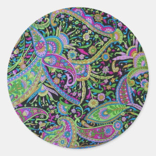 Redonda Paisley Fantasy Pegatina