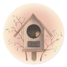 Pájaro en Casa - Pegatina de Casa de Pájaros Acoge