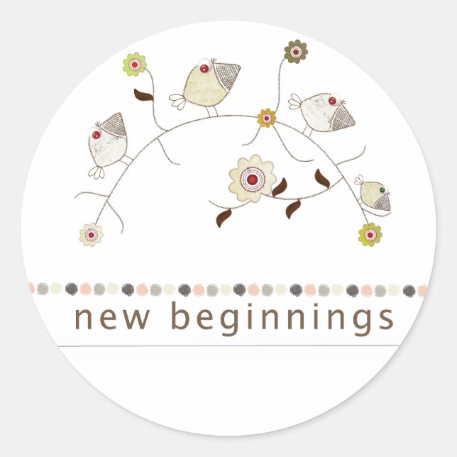 Redonda Palabras de esperanza pegatina (Anverso)