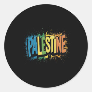 Redonda Palestina vive con Pegatina