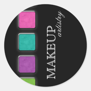 Redonda Paleta del artista de maquillaje del pegatina de
