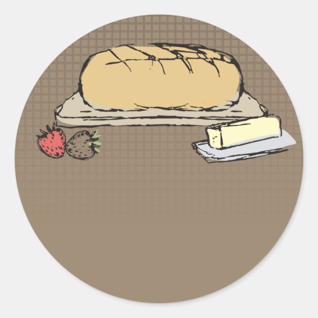 Redonda pan de garbanzos de mi pegatina regalo de cocina (Anverso)
