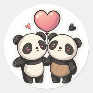 Redonda Panda Love: Manteniendo a la Pegatina