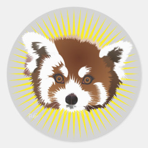 Redonda Panda pegatina (Ailuropoda melanoleuca)