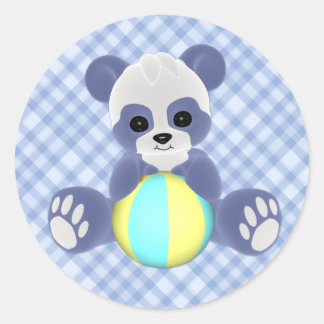 Redonda Panda Pegatina infantil juguetón