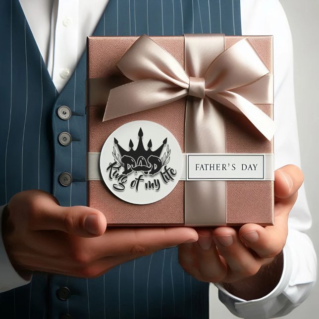 Redonda Papá Rey de mi vida Pegatina de la Ronda del Día d (Subido por el creador)