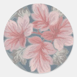 Redonda Papel de escritorio rosa y azul - Pegatina