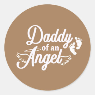 Redonda Papi de un Pegatina de un aborto de ángel