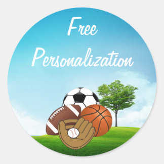 Redonda Paquete de Pegatina de bolas deportivas