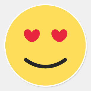 Redonda Paquete Pegatina de Heart Love Face