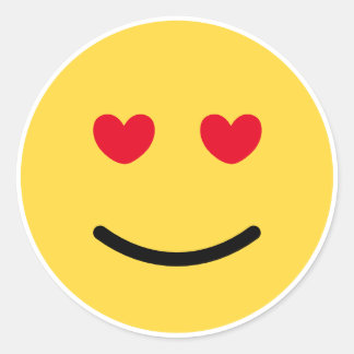 Redonda Paquete Pegatina de Heart Love Face