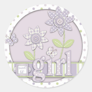Redonda Para Baby Girl Pegatina LG2