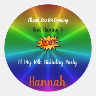 Redonda Parque de diversiones Gracias Pegatina