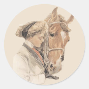 Redonda Paseos del amor en el pegatina de cuatro piernas