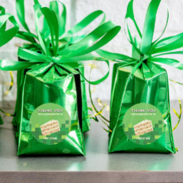 Redonda Pastel Pixelado Gracias Pegatina Círculo