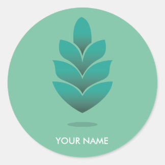 REDONDA PASTEL TURQUOISE, PEGATINA DEL CONO DEL PINO