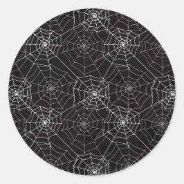 Redonda Patrón web de araña de Halloween | PEGATINA