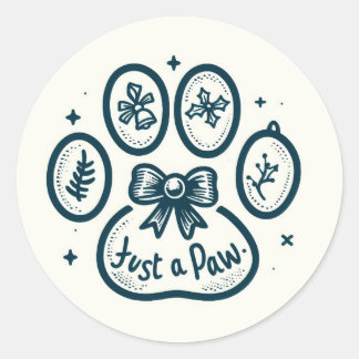 Redonda Paw-liday Cheer: Navidades festivos y Pegatina de 
