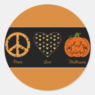 Redonda Paz, Amor Y Pegatina De Halloween