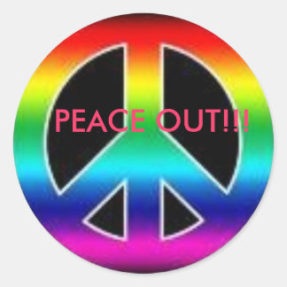 Redonda ¡¡paz fuera pegatina increíble!!